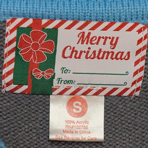 Festive Christmas Cardigan with Santa and Snowflakes Size Small - Picture 4 of 9